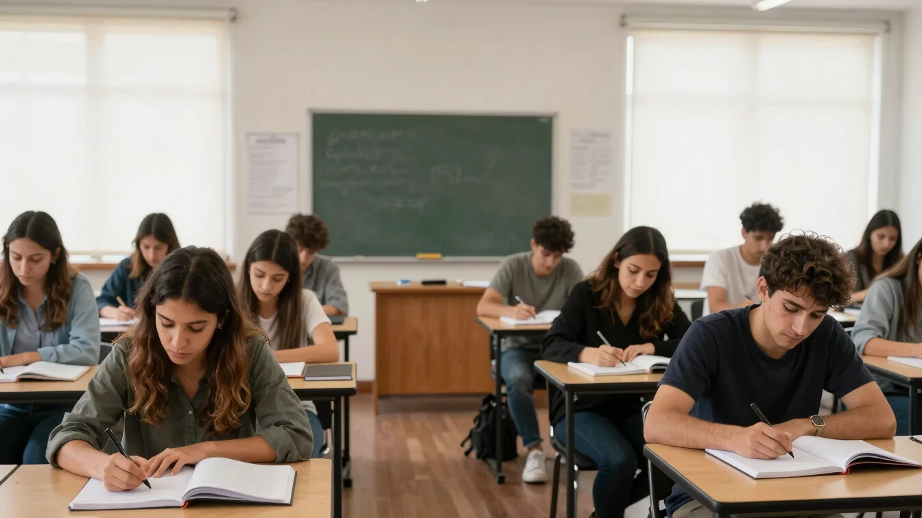 Taller de capacitación en un aula luminosa de Buenos Aires, parti