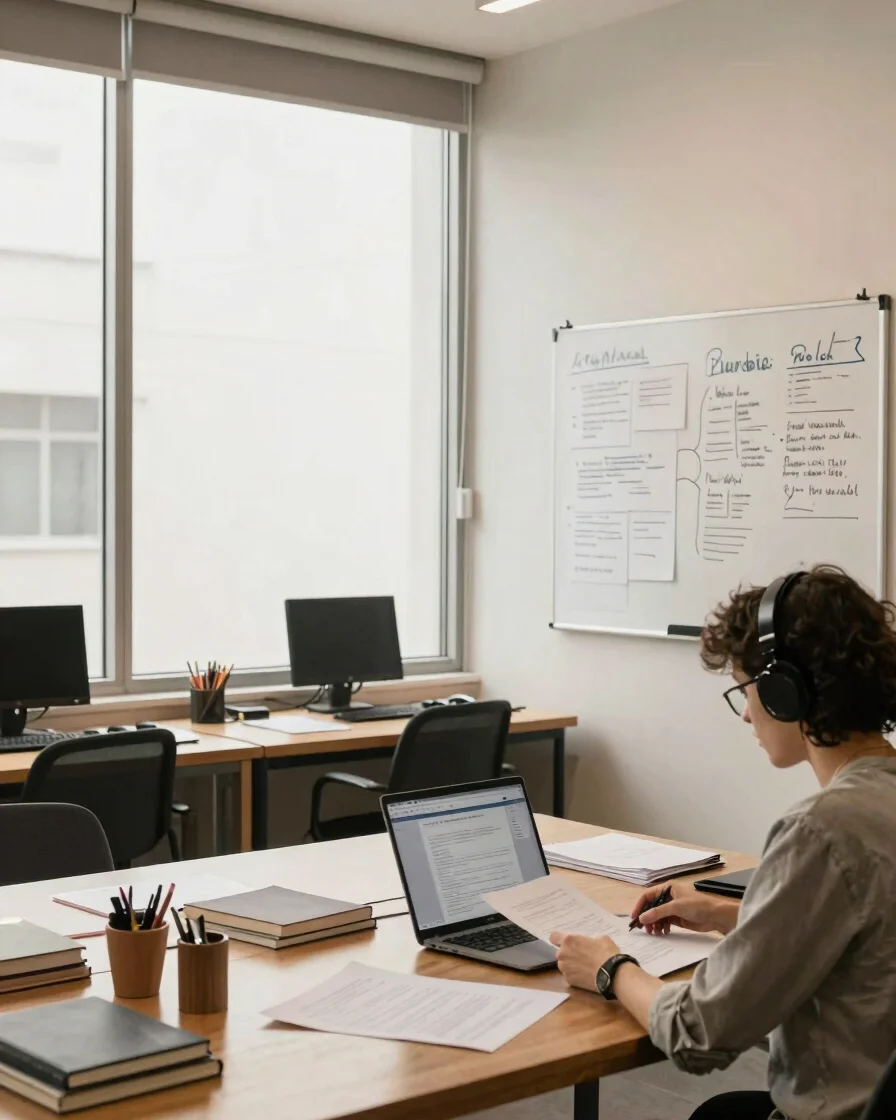 Planos abiertos de un espacio de trabajo argentino en una oficina